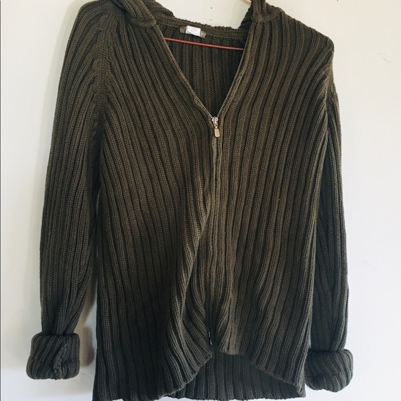 Green J. Crew knit hoodie - Picture 1 of 3